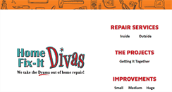 Desktop Screenshot of homefixitdivas.com